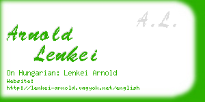 arnold lenkei business card